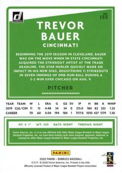 2020 Donruss - Season Stat Line #155 Trevor Bauer Back