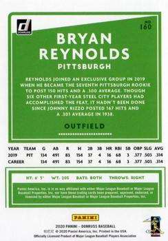 2020 Donruss - Season Stat Line #160 Bryan Reynolds Back
