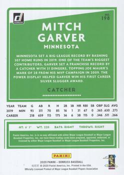 2020 Donruss - Season Stat Line #198 Mitch Garver Back