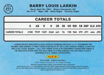 2020 Donruss - Season Stat Line #211 Barry Larkin Back