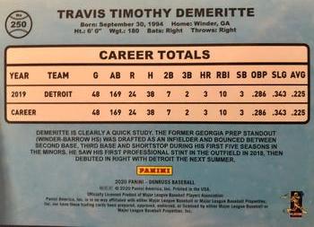 2020 Donruss - Season Stat Line #250 Travis Demeritte Back