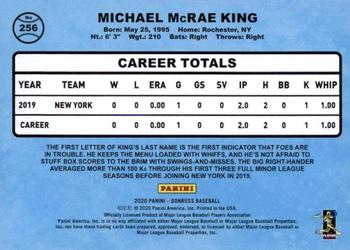 2020 Donruss - Season Stat Line #256 Michael King Back