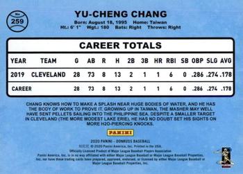 2020 Donruss - Season Stat Line #259 Yu Chang Back