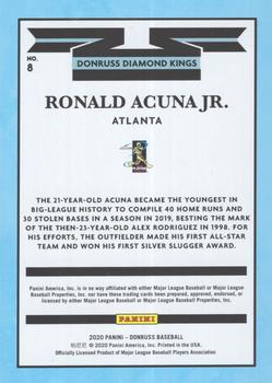 2020 Donruss - One Hundred Emoji #8 Ronald Acuna Jr. Back