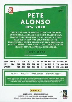 2020 Donruss - Look At This Emoji #204 Pete Alonso Back