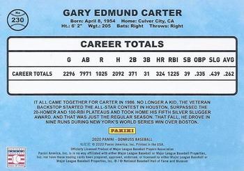 2020 Donruss - Number One Emoji #230 Gary Carter Back