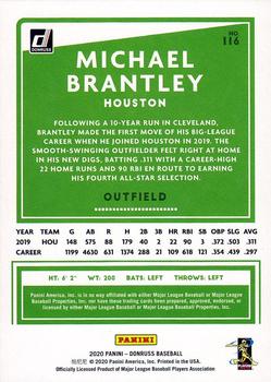 2020 Donruss - Presidential Collection #116 Michael Brantley Back