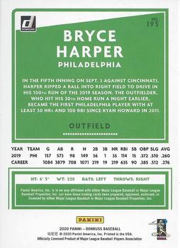 2020 Donruss - Presidential Collection #193 Bryce Harper Back