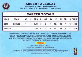 2020 Donruss - Holo Purple #258 Adbert Alzolay Back