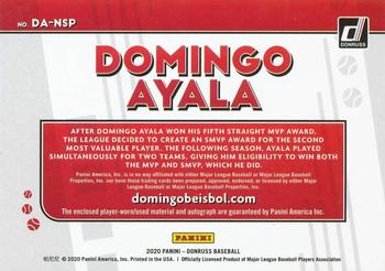 2020 Donruss - Domingo Ayala Material Signatures #DA-NSP Domingo Ayala Back