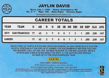 2020 Donruss - Retro 1986 Signatures #86S-JA Jaylin Davis Back