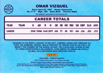 2020 Donruss - Retro 1986 Signatures #86S-OV Omar Vizquel Back