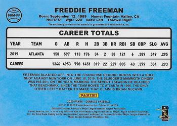 2020 Donruss - Retro 1986 Materials #86M-FF Freddie Freeman Back