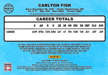 2020 Donruss - Retro 1986 Materials #86M-CF Carlton Fisk Back