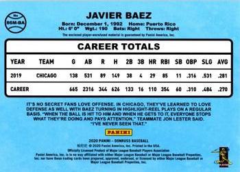 2020 Donruss - Retro 1986 Materials #86M-BA Javier Baez Back