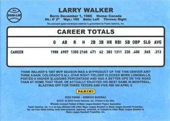 2020 Donruss - Retro 1986 Materials #86M-LW Larry Walker Back