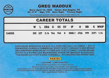 2020 Donruss - Retro 1986 Materials #86M-GM Greg Maddux Back