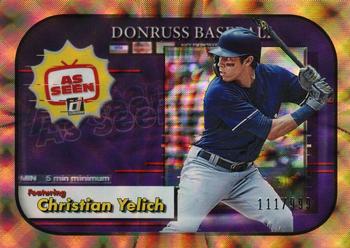 2020 Donruss - As Seen #AS-2 Christian Yelich Front