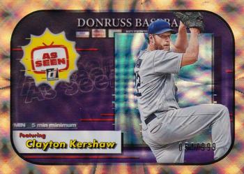 2020 Donruss - As Seen #AS-5 Clayton Kershaw Front