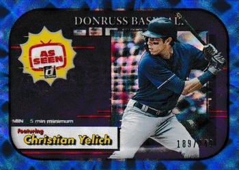 2020 Donruss - As Seen Blue #AS-2 Christian Yelich Front