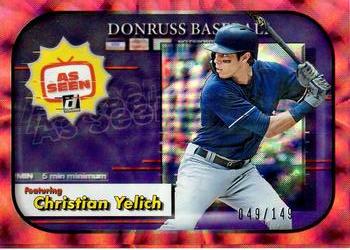 2020 Donruss - As Seen Red #AS-2 Christian Yelich Front