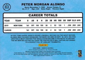 2020 Donruss - Highlights #H-4 Pete Alonso Back