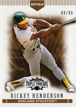 2007 Topps Triple Threads - Gold #122 Rickey Henderson Front