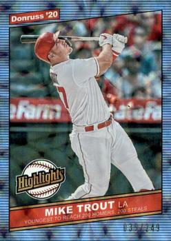 2020 Donruss - Highlights Blue #H-10 Mike Trout Front