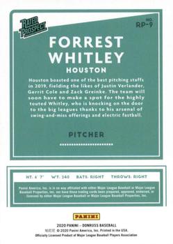 2020 Donruss - Rated Prospects Green #RP-9 Forrest Whitley Back