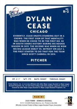 2020 Donruss - The Rookies #R-2 Dylan Cease Back