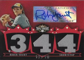 2007 Topps Triple Threads - Relics Autographs #TTRA62 Robin Yount Front