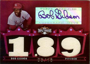 2007 Topps Triple Threads - Relics Autographs #TTRA99 Bob Gibson Front