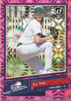 2020 Donruss - The Rookies Pink Fireworks #R-5 A.J. Puk Front