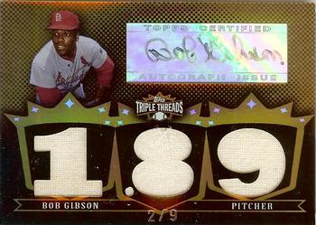 2007 Topps Triple Threads - Relics Autographs Gold #TTRA99 Bob Gibson Front