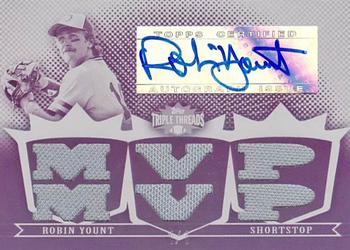2007 Topps Triple Threads - Relics Autographs White Whale Printing Plate #TTRA61 Robin Yount Front