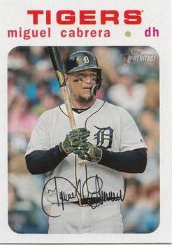 2020 Topps Heritage - White #41 Miguel Cabrera Front