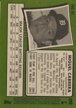 2020 Topps Heritage - Chrome #THC-41 Miguel Cabrera Back
