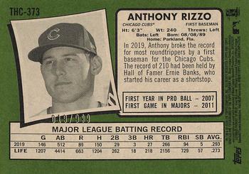 2020 Topps Heritage - Chrome #THC-373 Anthony Rizzo Back