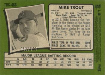 2020 Topps Heritage - Chrome #THC-466 Mike Trout Back