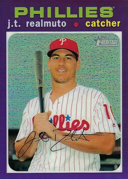 2020 Topps Heritage - Chrome Purple Refractor #THC-75 J.T. Realmuto Front