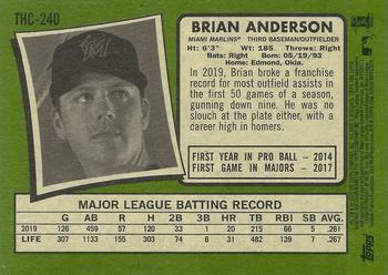 2020 Topps Heritage - Chrome Purple Refractor #THC-240 Brian Anderson Back