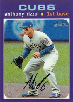 2020 Topps Heritage - Chrome Purple Refractor #THC-373 Anthony Rizzo Front