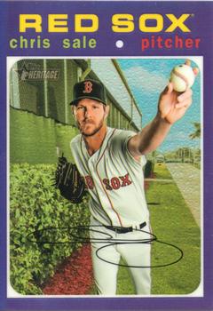 2020 Topps Heritage - Chrome Purple Refractor #THC-451 Chris Sale Front