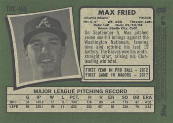 2020 Topps Heritage - Chrome Purple Refractor #THC-465 Max Fried Back