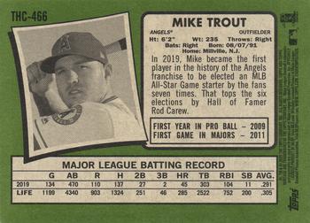 2020 Topps Heritage - Chrome Purple Refractor #THC-466 Mike Trout Back
