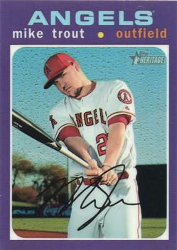 2020 Topps Heritage - Chrome Purple Refractor #THC-466 Mike Trout Front