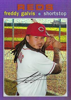 2020 Topps Heritage - Chrome Purple Refractor #THC-513 Freddy Galvis Front