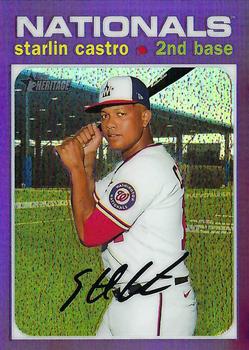 2020 Topps Heritage - Chrome Purple Refractor #THC-709 Starlin Castro Front