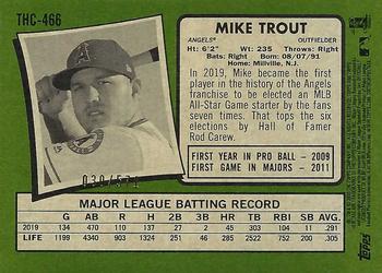 2020 Topps Heritage - Chrome Refractor #THC-466 Mike Trout Back