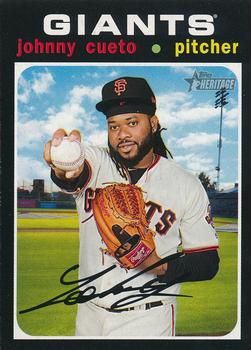 2020 Topps Heritage - French #16 Johnny Cueto Front